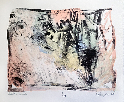 Lithography with watercolor